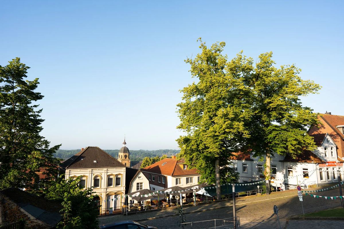 Blick über Dächer der Stadt